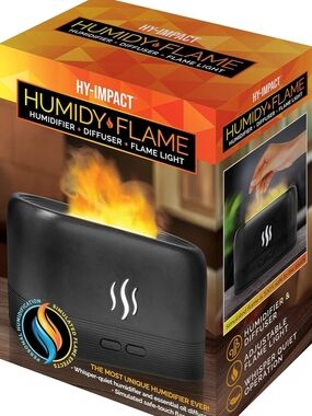 HY-IMPACT Humidy Flame Humidifier Diffuser in Black